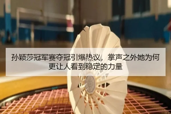 孙颖莎冠军赛夺冠引爆热议，掌声之外她为何更让人看到稳定的力量